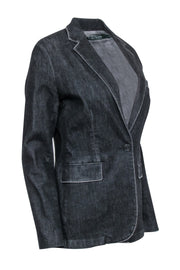 Current Boutique-Lauren Ralph Lauren - Dark Wash Chambray Denim Blazer Sz 6