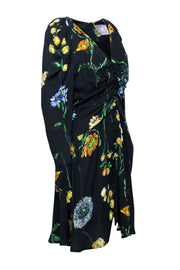 Current Boutique-Lela Rose - Black & Multi Color Floral Print Dress Sz 6