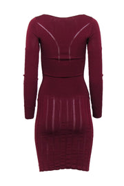 Current Boutique-Leon Max - Maroon Knit Long Sleeve Midi Dress Sz XS