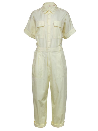 Current Boutique-Levi's – Yellow Short Sleeve Utility Jumpsuit Sz M