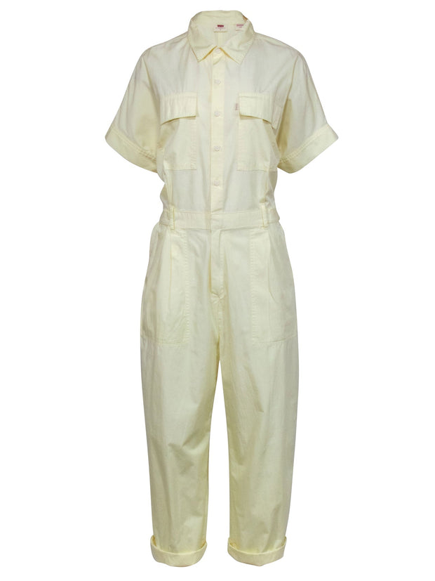 Current Boutique-Levi's – Yellow Short Sleeve Utility Jumpsuit Sz M