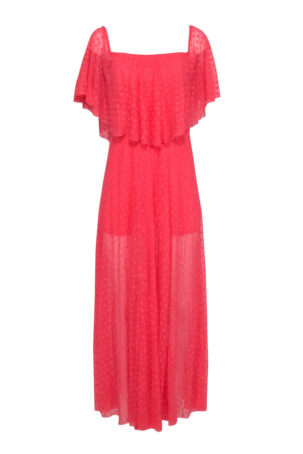 Current Boutique-Likely - Coral Floral Eyelet Maxi Dress Sz 0