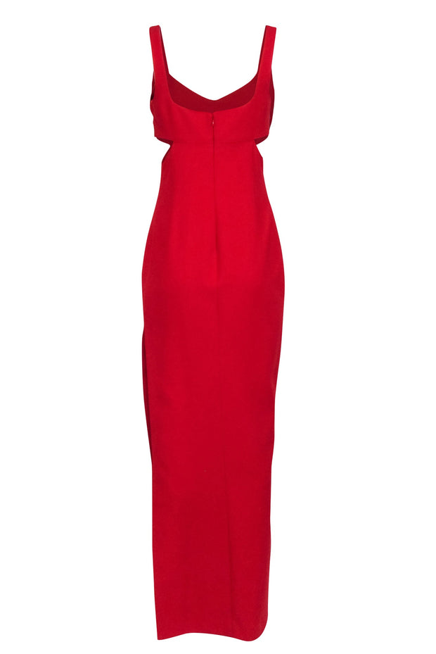 Current Boutique-Likely S- Red Sleeveless Side Cut Out High Slit Gown Sz 8