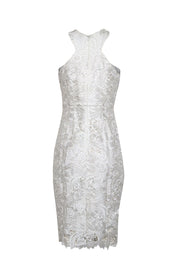 Current Boutique-Likely - White Lace Halter Neck Sheath Dress Sz 6