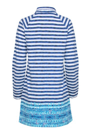 Current Boutique-Lilly Pulitzer - Blue & White Stripe Long Sleeve Dress Sz M