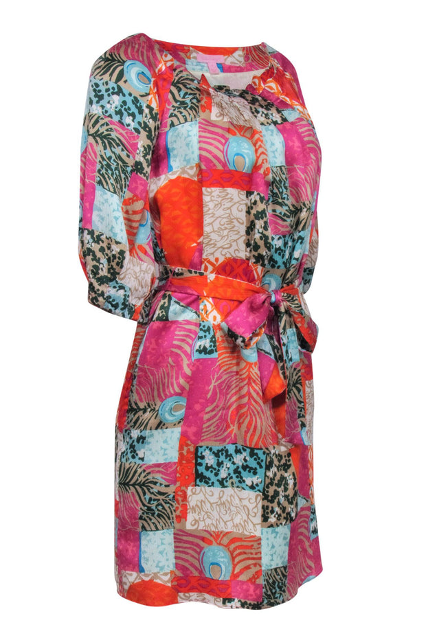 Current Boutique-Lily Pulitzer - Multi Print Crop Sleeve Wrap Dress Sz 2