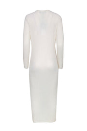 Current Boutique-Lisa Yang - Ivory Ribbed Knit Long Sleeve Dress Sz 2