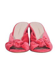 Current Boutique-Loeffler Randall - Pink Velour Mule Pumps Sz 7