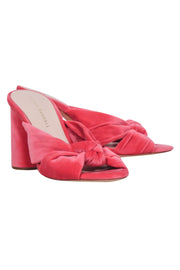 Current Boutique-Loeffler Randall - Pink Velour Mule Pumps Sz 7