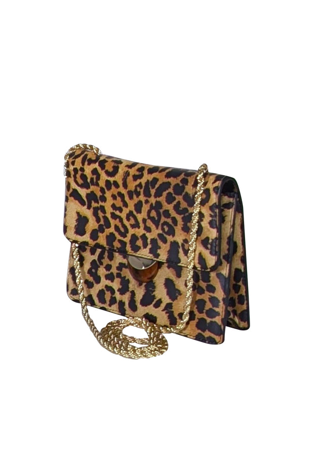 Current Boutique-Loeffler Randall - Tan & Black Leopard Print Crossbody Bag