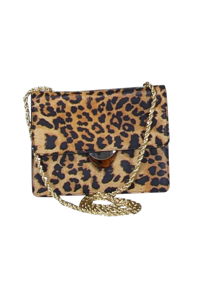 Current Boutique-Loeffler Randall - Tan & Black Leopard Print Crossbody Bag