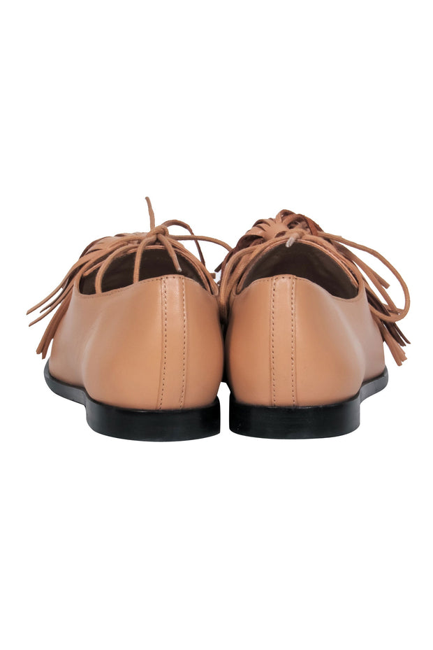 Current Boutique-Loeffler Randall - Tan Leather Tassel Front Loafer Sz 6