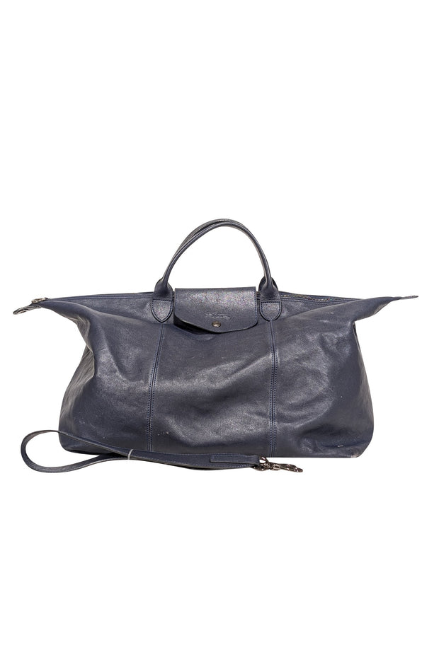 Current Boutique-Longchamp - Navy Leather Duffle Bag