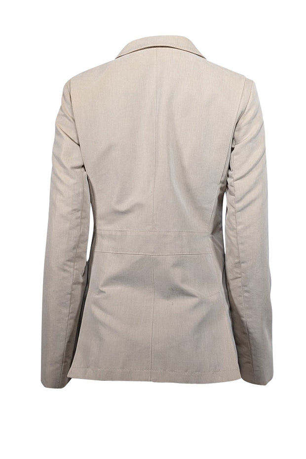 Current Boutique-Loro Piana - Beige Cotton Blend Zipper front Jacket Sz 6