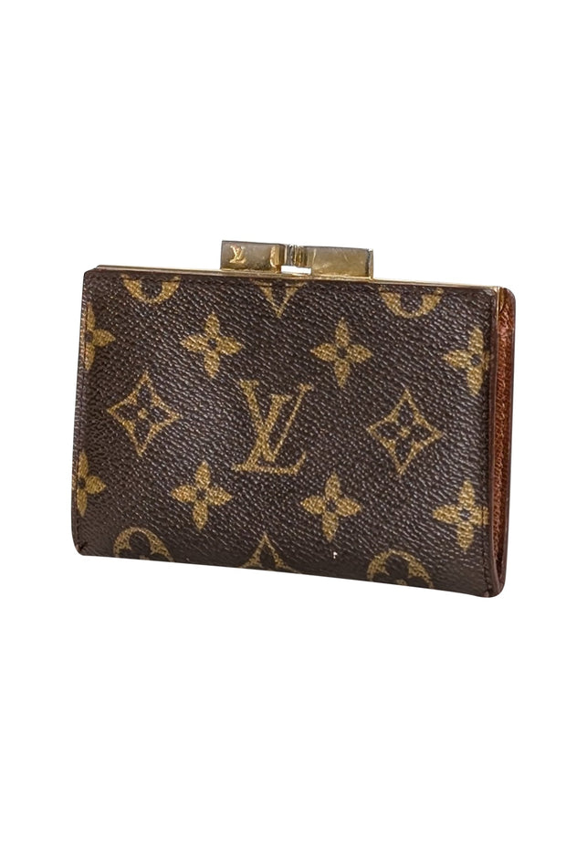 Current Boutique-Louis Vuitton - Brown Monogram French Kisslock Wallet