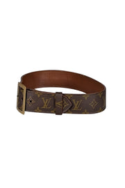 Current Boutique-Louis Vuitton - Brown Monogram Thick Belt Sz S