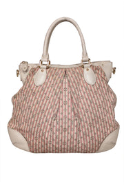 Current Boutique-Louis Vuitton - Pink & Cream Stripe Monogram Satchel Bag