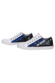 Current Boutique-Love Moschino - White, Blue, & Black Lace Up Sneaker Sz 8