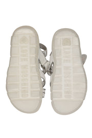 Current Boutique-Love Moschino - White Velcro Strappy Sandals Sz 7