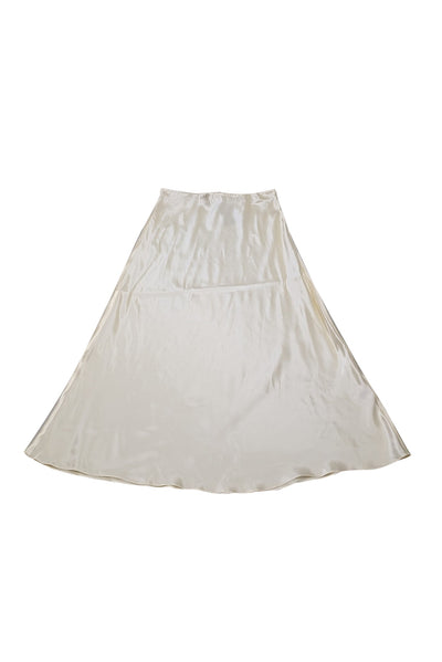 Current Boutique-LoveShackFancy - Ivory Silk Midi Skirt Sz XS