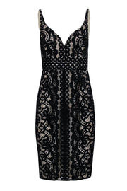 Current Boutique-Lover - Sleeveless Black Illusion Lace Midi Dress Sz 6