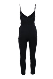 Current Boutique-Lovers + Friends - Black Sleeveless Button Detail Jumpsuit Sz XS