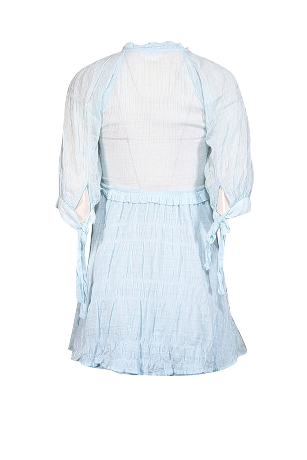 Current Boutique-Lovers + Friends - Light Blue Smocked Detail V-neckline Dress Sz XS