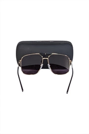 Current Boutique-MCM - Gold Oversized Aviator Sunglasses