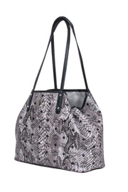 Current Boutique-MCM - Visetos Snakeskin Embossed Medium Shopper Tote Bag