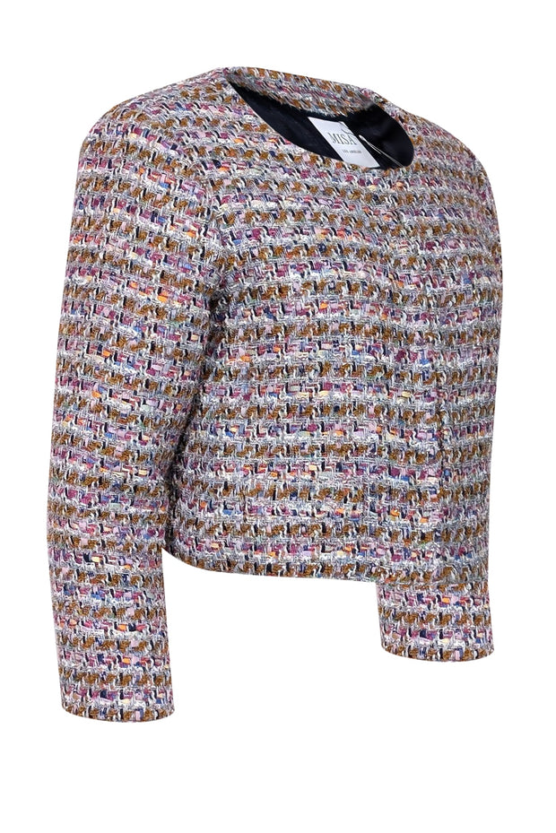 Current Boutique-MISA Los Angeles - Metallic Rainbow "Rachel Tweed" Bolero Jacket Sz M