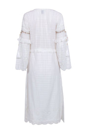 Current Boutique-MISA Los Angeles - White Cotton Long Sleeve Maxi Dress Sz XS