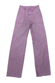 Current Boutique-MOTHER - Acid Washed Light Purple Patch Pocket Jeans Sz 2