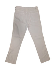 Current Boutique-MOTHER - Cream High Rise Ankle Jeans w/ Raw Hem Sz 10