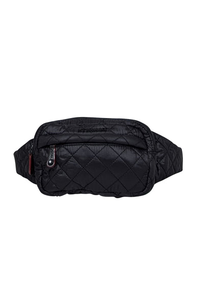 Current Boutique-MZ Wallace - Black Quilted Belt Bag