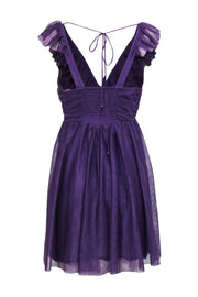 Current Boutique-Maeve - Purple Ruffled Tulle Mini Dress Sz S