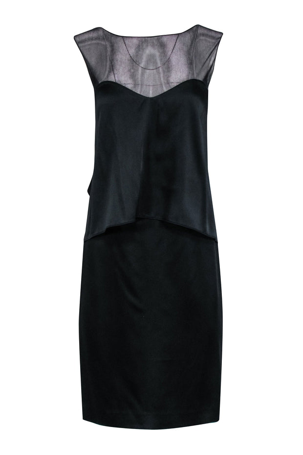 Current Boutique-Maison Martin Margiela - Black Silk Blend Sleeveless Strappy Back Dress Sz 6