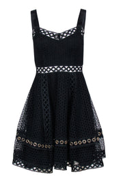 Current Boutique-Maje - Black Eyelet Sleeveless "Ravi" Dress Sz M