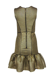 Current Boutique-Maje - Gold & Black Stripe Sleeveless Dress Sz 4