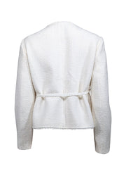 Current Boutique-Maje - Ivory Textured Gold Button Front Jacket Sz 8