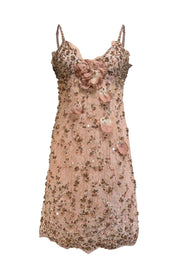 Current Boutique-Mandalay - Aster Pink Lace Beaded & Sequin Sleeveless Dress Sz 6