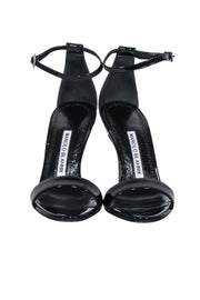 Current Boutique-Manolo Blahnik - Black Patent Leather "Annesa" Strappy Pumps Sz 5