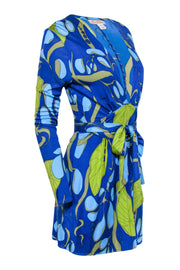 Current Boutique-Mara Hoffman - Blue & Green Print Mini Dress Sz S