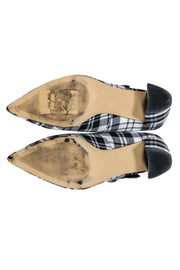 Current Boutique-Marc Fisher - Black & White Plaid Mary-Jane Pumps w/ Buckle Closure Sz 7.5