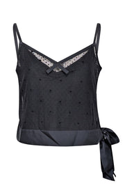 Current Boutique-Marc Jacobs - Black Sleeveless Cropped w/ Polka Dot Sheer Top Sz 6