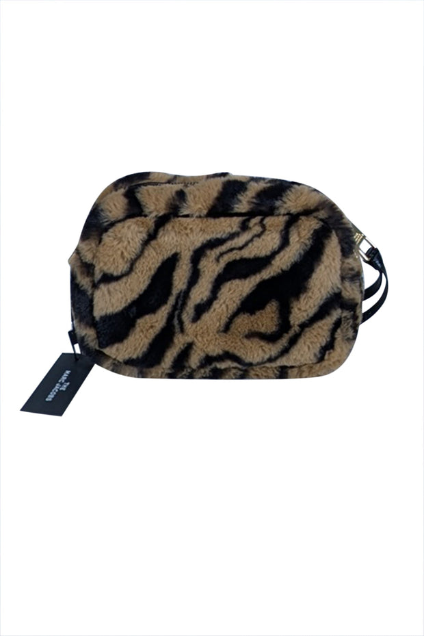 Current Boutique-Marc Jacobs - Tan & Black Animal Print Faux Fur Snapshot Shoulder Bag