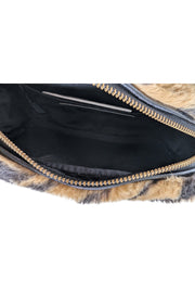 Current Boutique-Marc Jacobs - Tan & Black Animal Print Faux Fur Snapshot Shoulder Bag