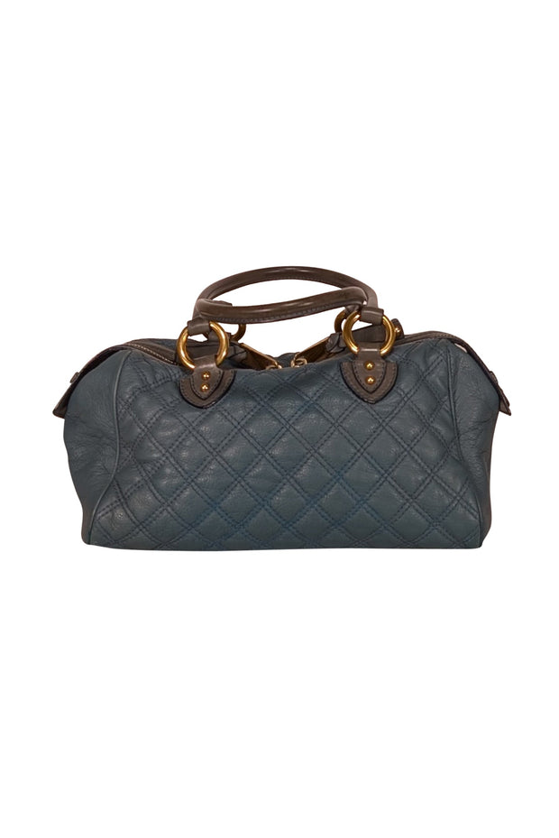 Current Boutique-Marc Jacobs - Teal Green Quilted Leather Barrel Shoulder Bag