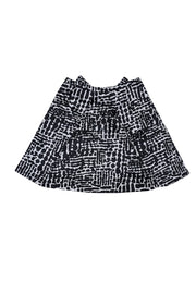 Current Boutique-Marc by Marc Jacobs - Black & Cream Print Bow Front Skirt Sz 4