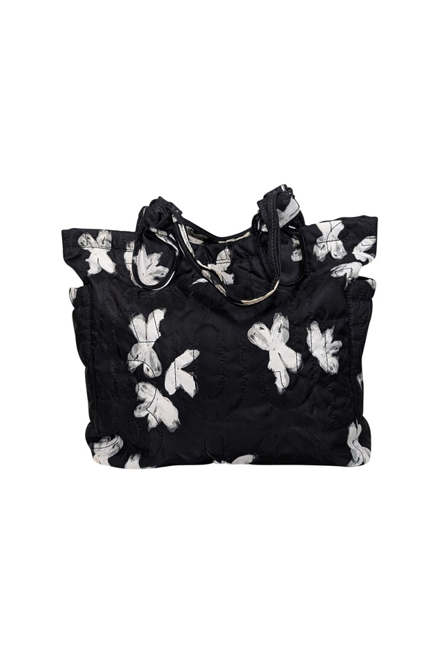 Current Boutique-Marc by Marc Jacobs - Black & White Floral Quilted Shoulder Bag