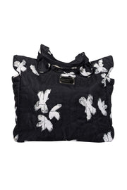 Current Boutique-Marc by Marc Jacobs - Black & White Floral Quilted Shoulder Bag